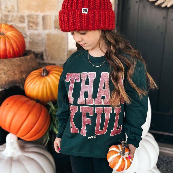 Thankful Glitter Sweatshirts