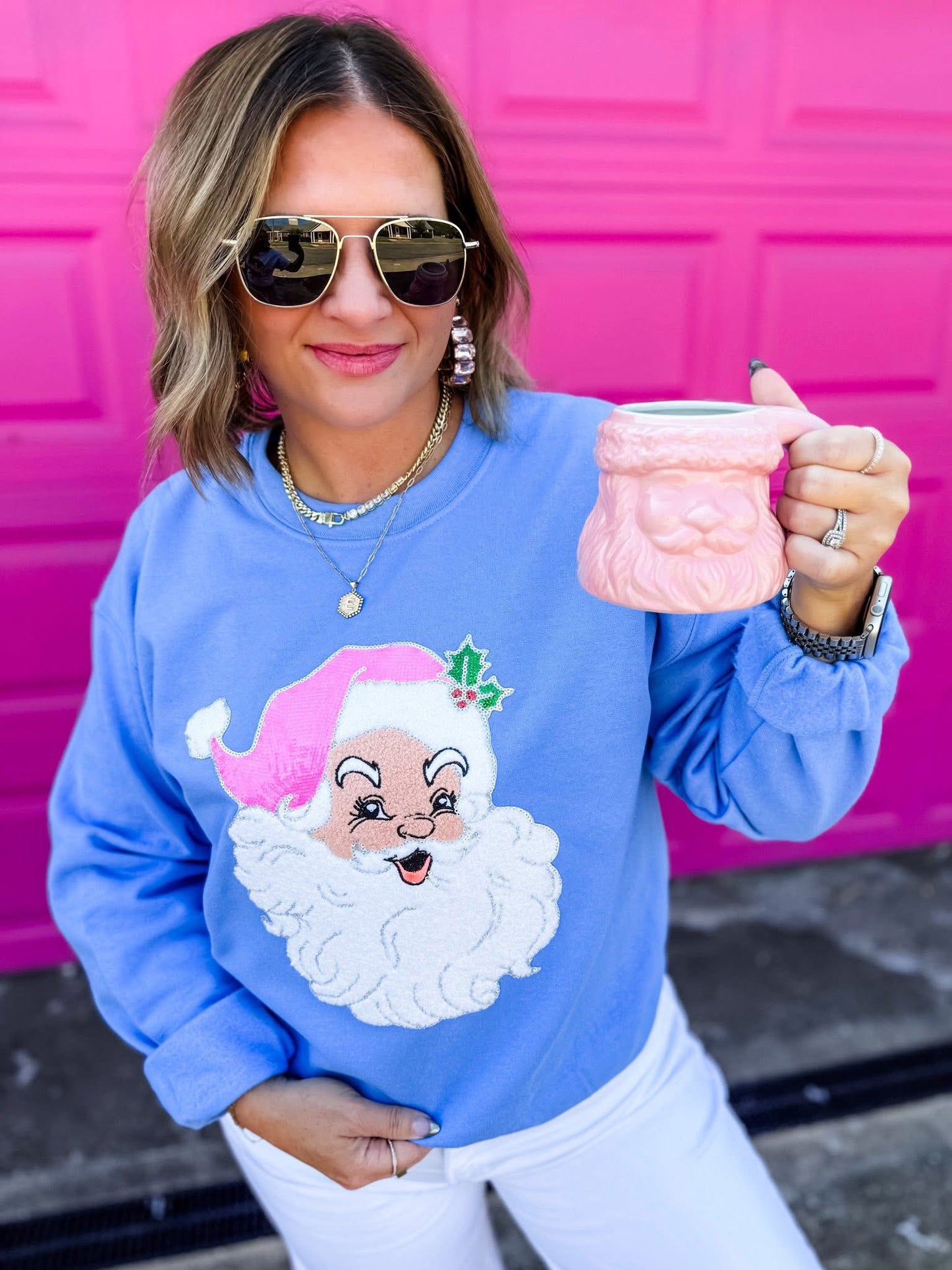 Jolly Santa Patch Sweatshirt - 3 WEEK ETA