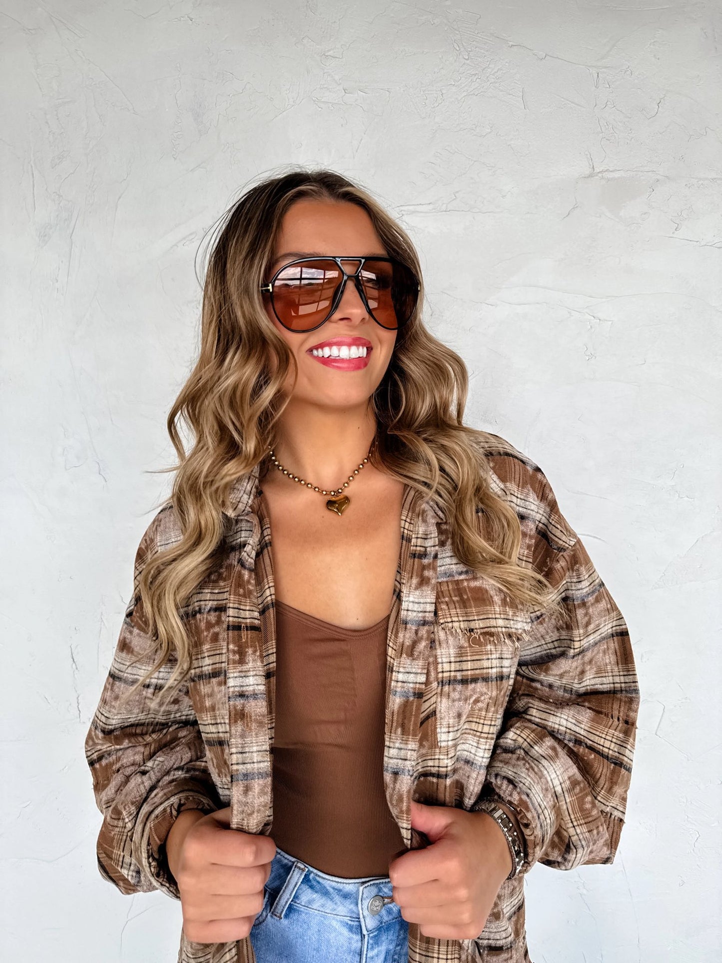 Blakely Plaid Juniper Top Preorder - LATE NOV ETA