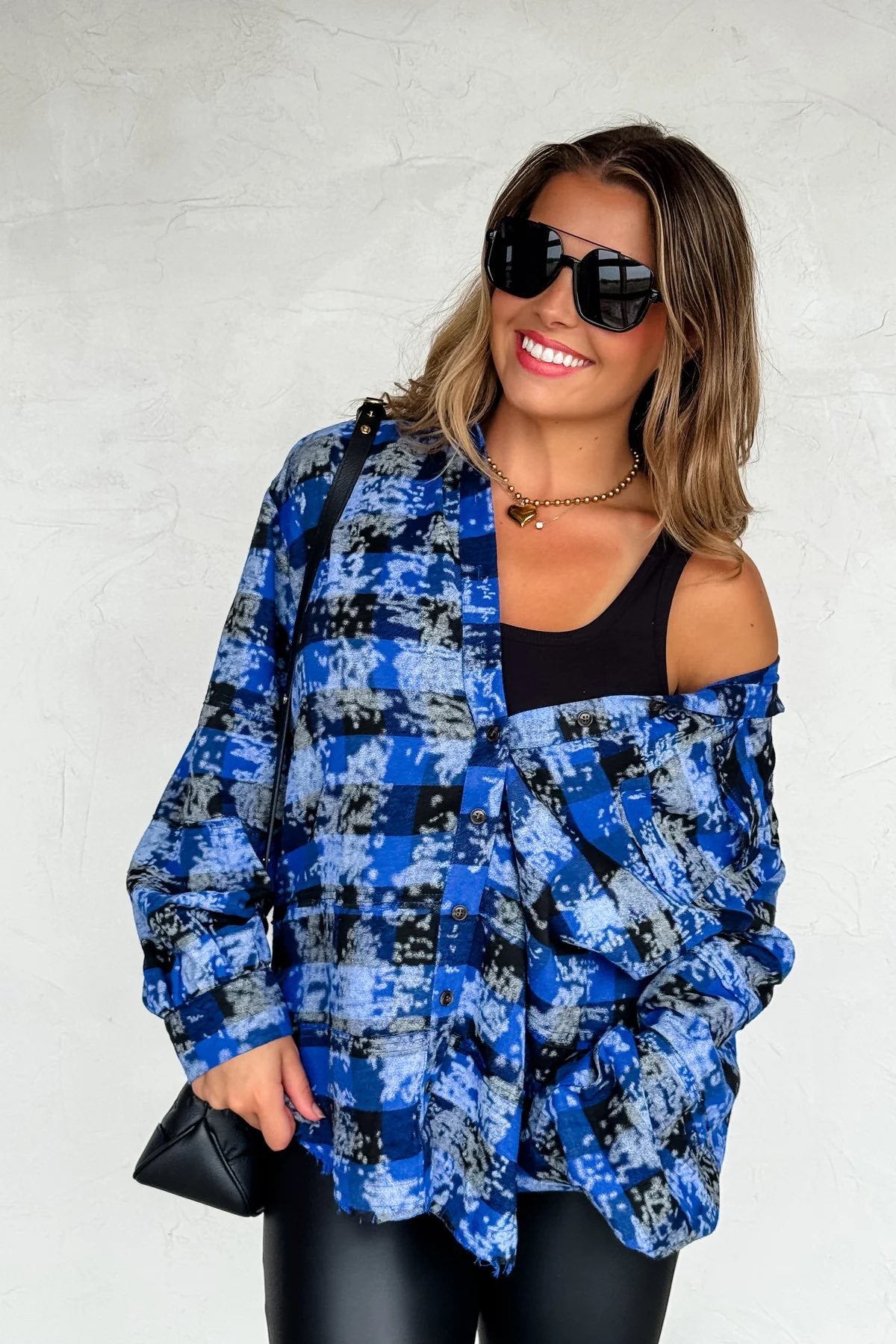 Blakely Plaid Juniper Top Preorder - LATE NOV ETA