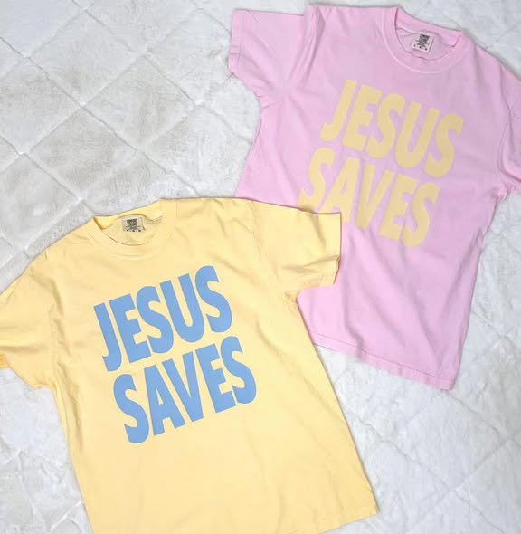 Jesus Saves Youth + Adult Tee - IN STOCK