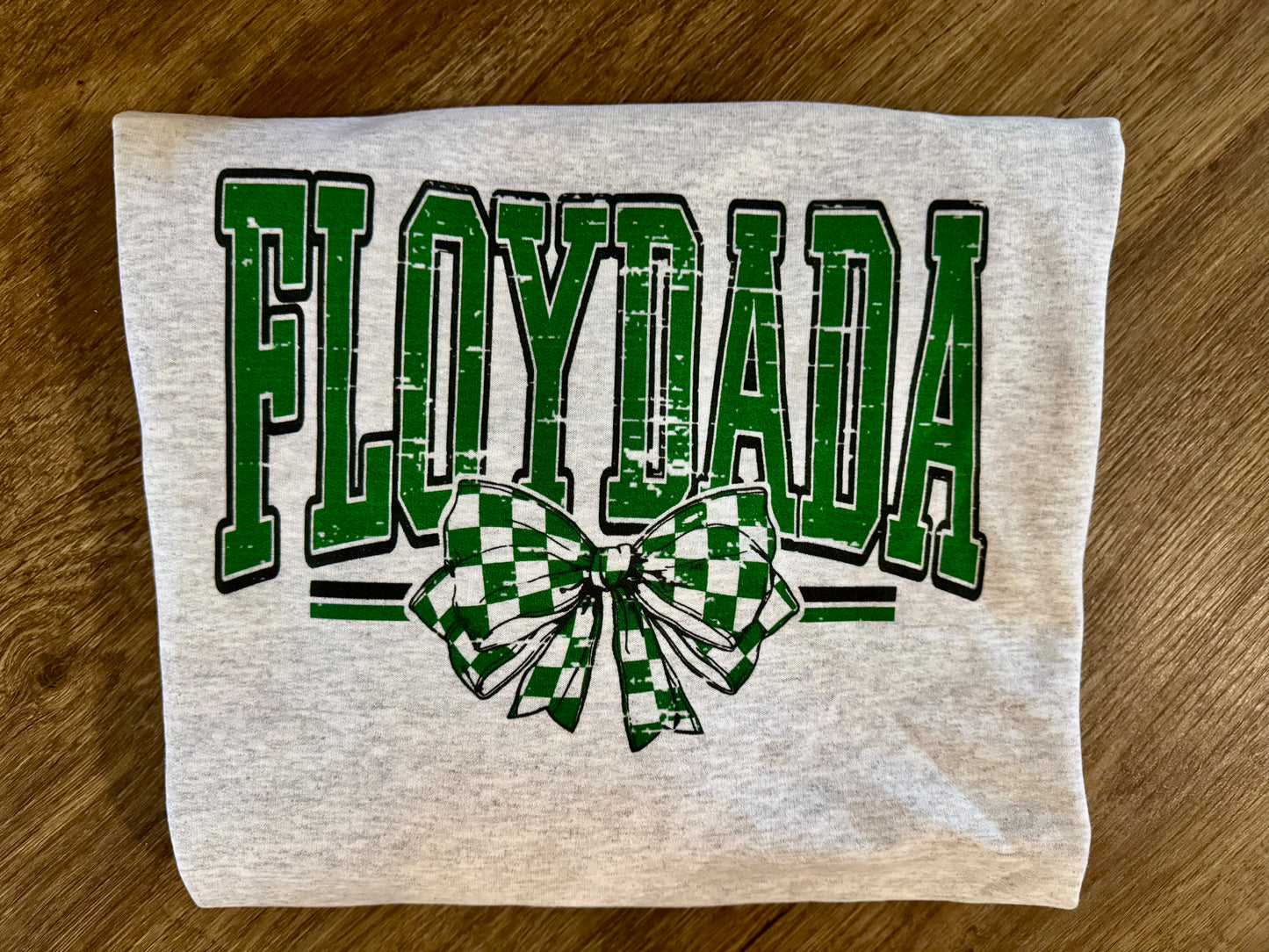 Floydada Checkered Bow Sweatshirts and Tees - PREORDER (3 Weeks)