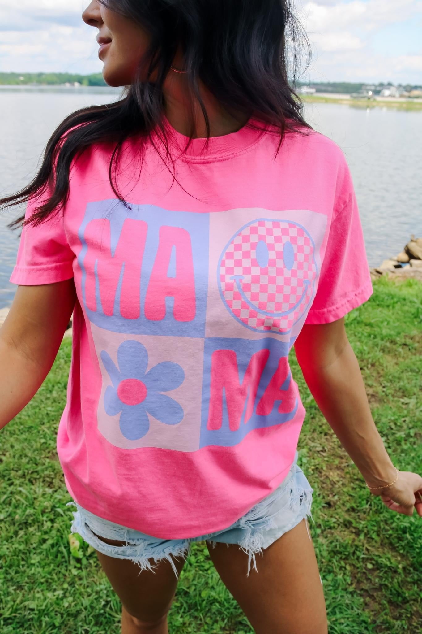 MAMA Boho Happy Floral Tee