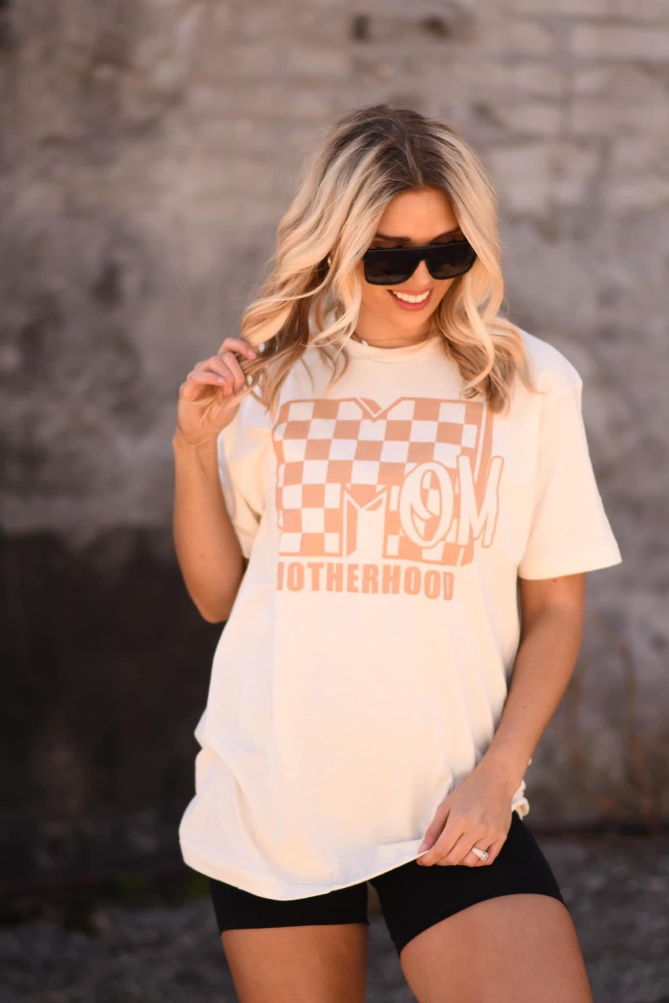 Motherhood Checkered Tee