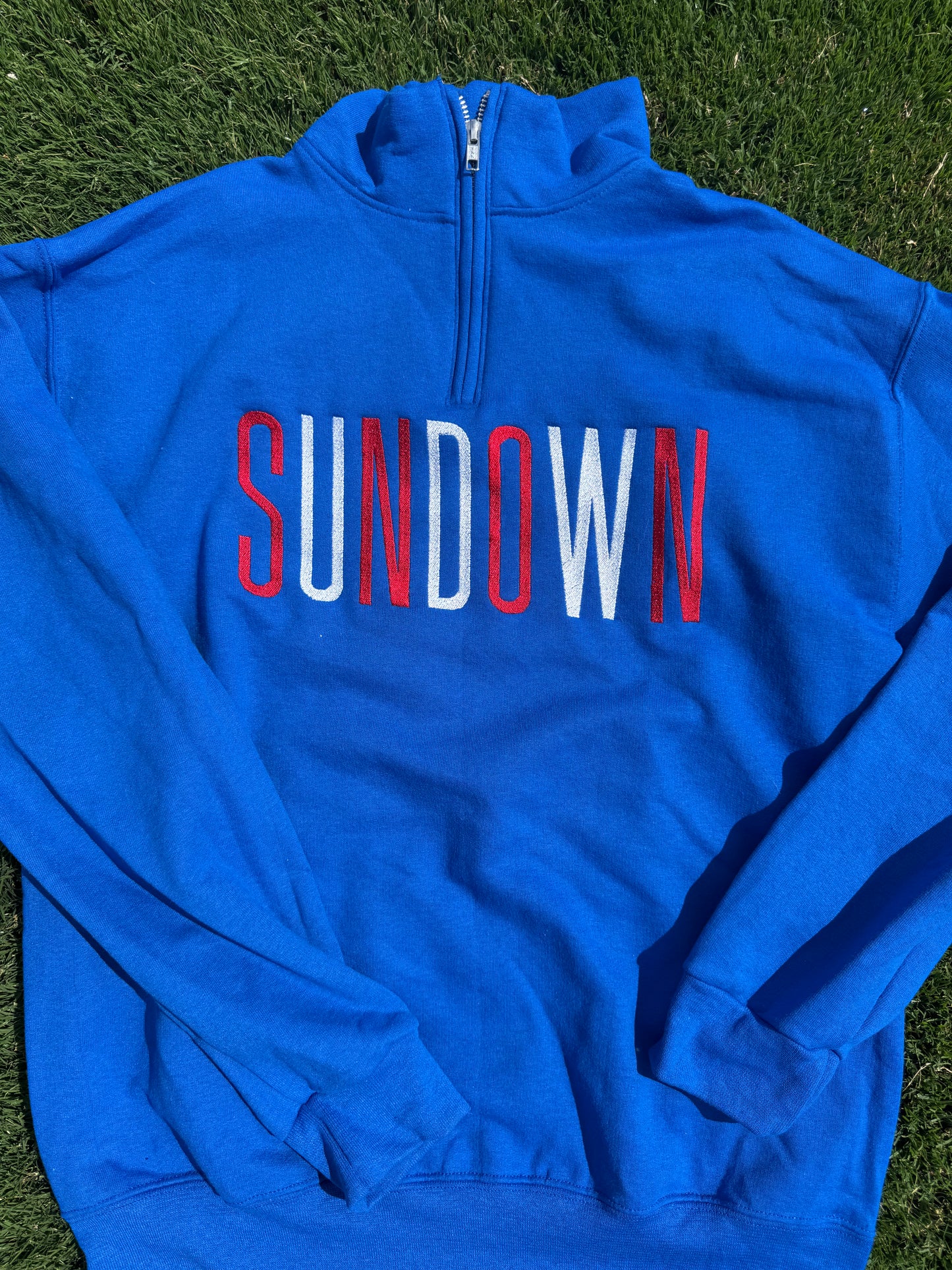 Royal Sundown Embroidered Quarter Zip- IN STOCK