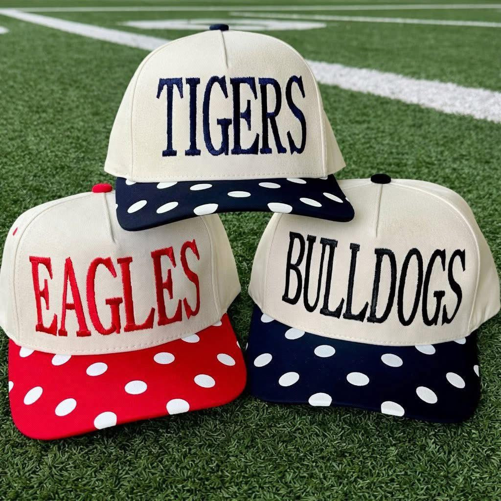 Polka Dot Custom Embroidered Hat - LATE MAY ETA
