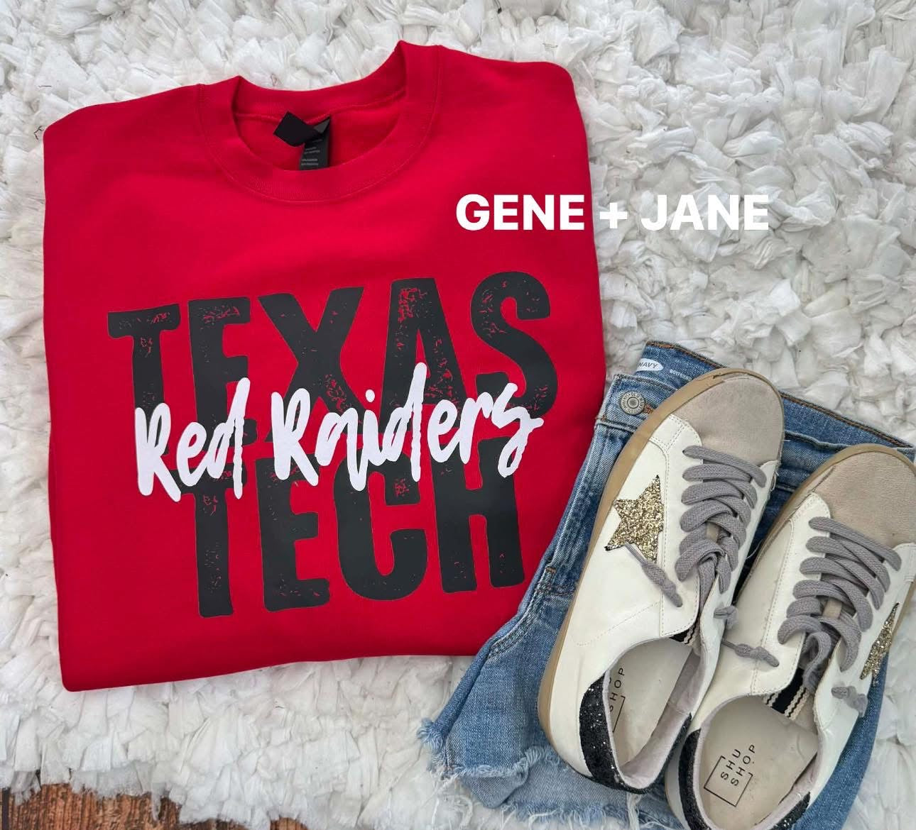 Texas Tech Red Raiders Block/Script Sweatshirt - IN STOCK