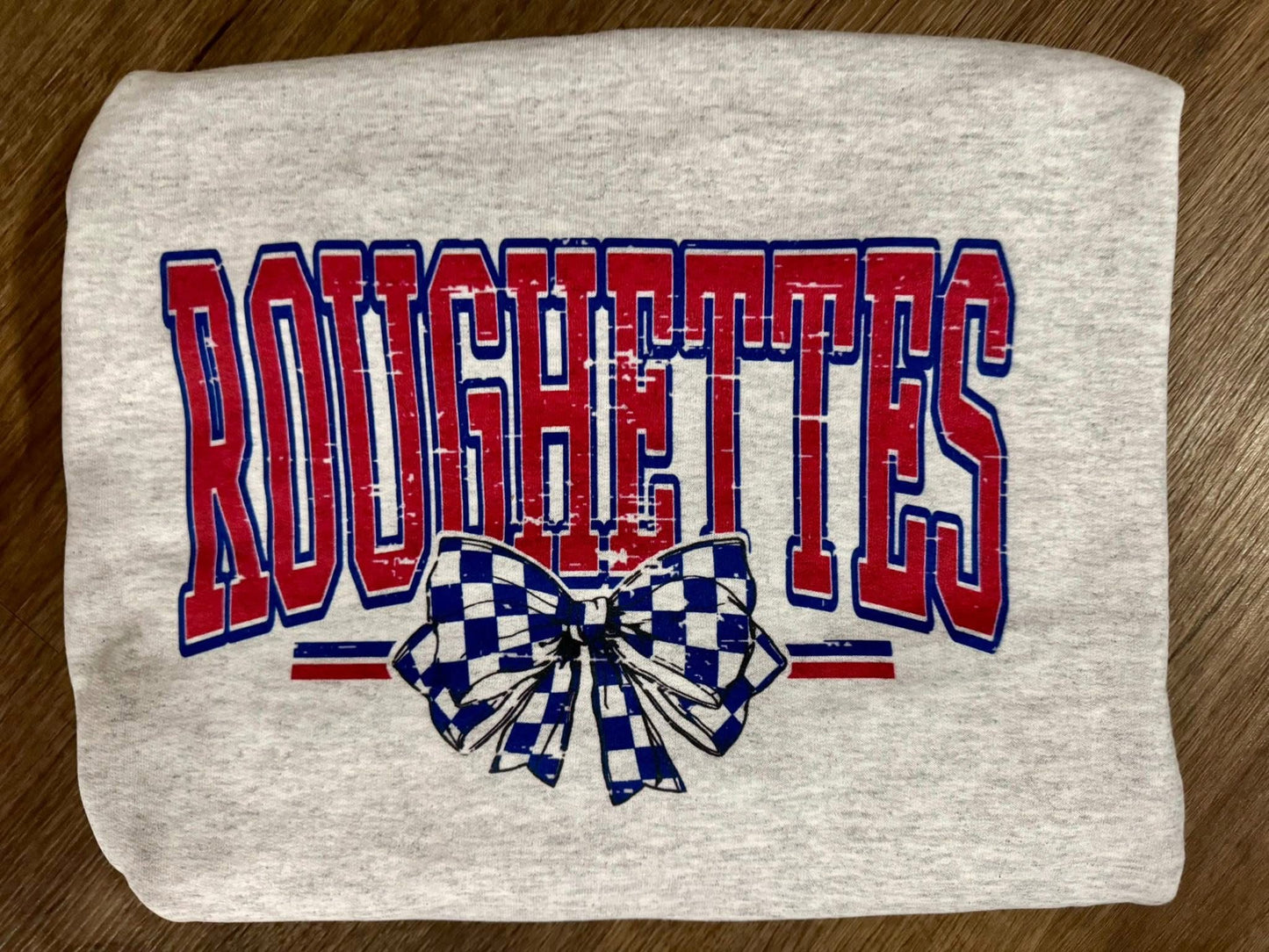 Roughettes Checkered Bow Sweatshirts and Tees - PREORDER (3 Weeks)