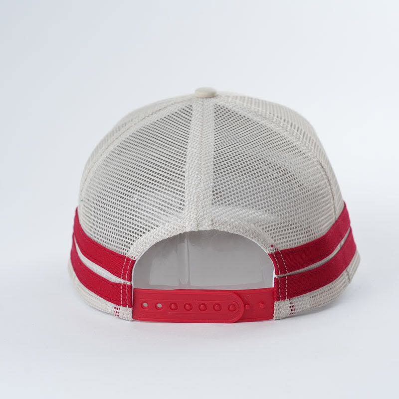 Embroidered Game Day Double Stripe Trucker Hat