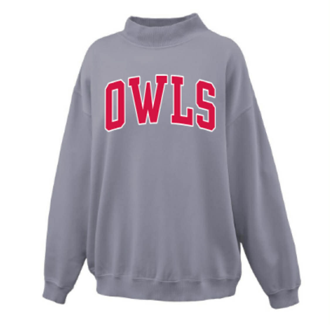 Owls Gray Mockneck - LATE JUNE ETA (Preorder)
