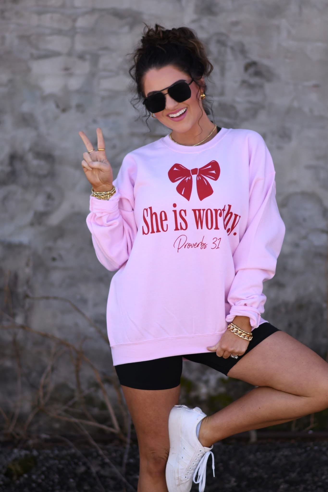 She Is Worthy Sweatshirt