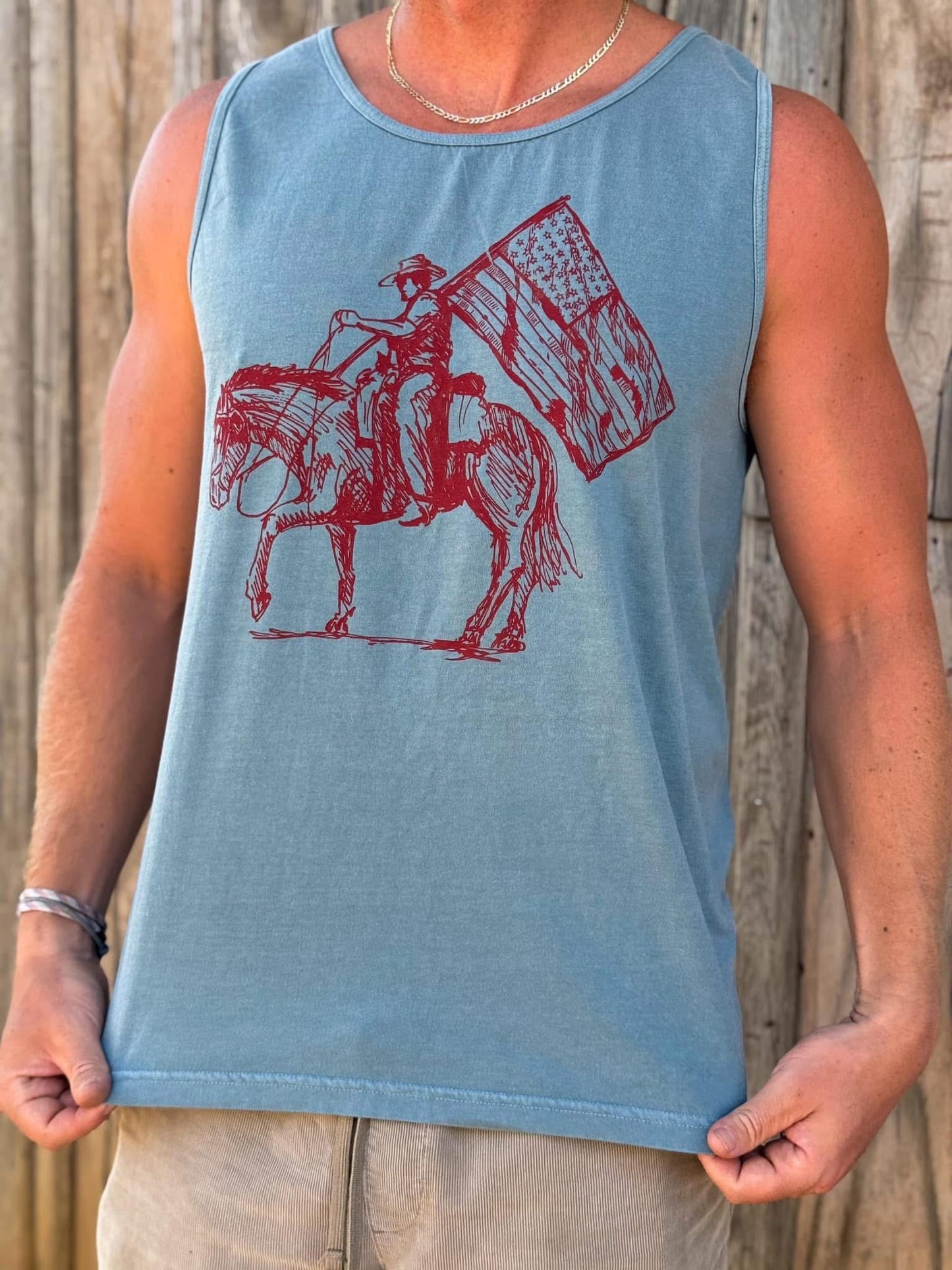 Patriotic Cowboy Ringer & Tank