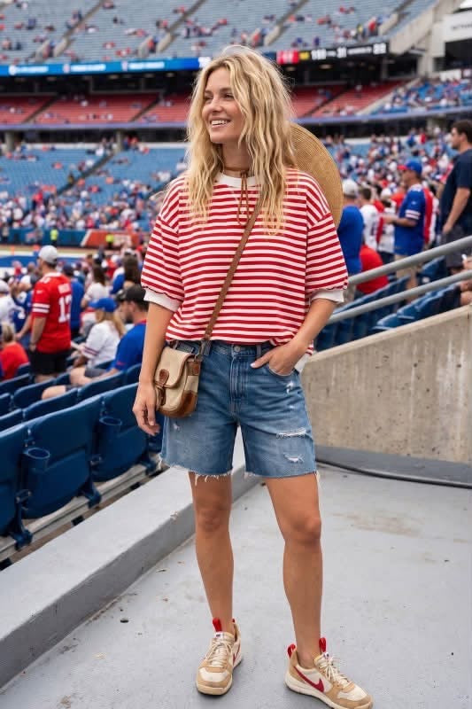 Striped Red + White Top - IN STOCK