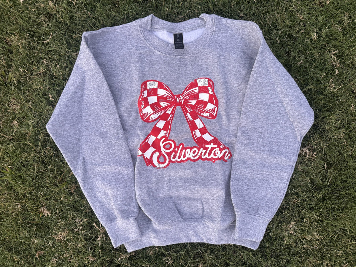 Silverton Checkered Bow Tee + Sweatshirt - IN STOCK