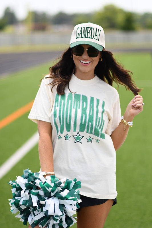 Green Football Stars Tee - ETA MID JULY