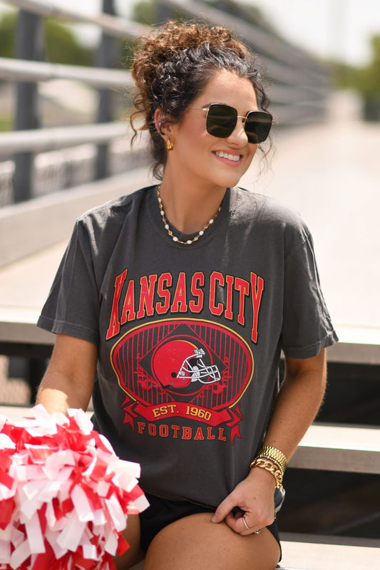 Kansas City Football Vintage Tee - EARLY AUG ETA