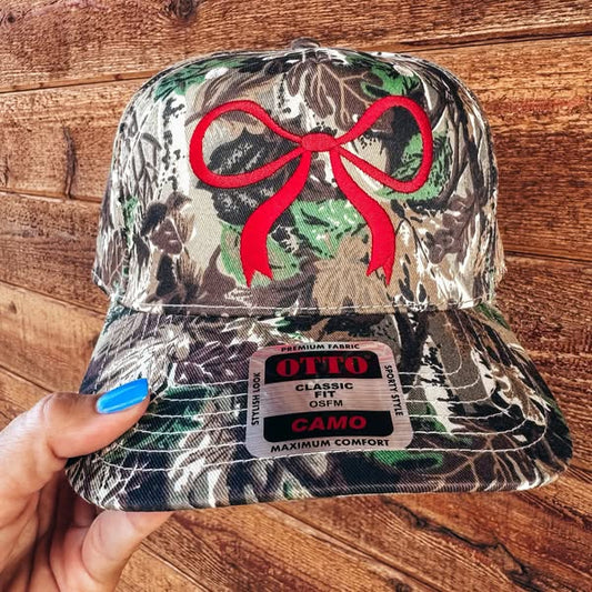Camo Bow Trucker Hat - 2.5 WEEK ETA