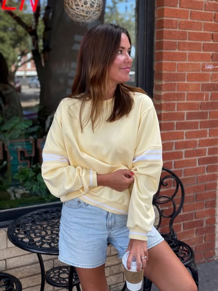 Sunny Stripe Sweatshirt - 2 WEEK ETA