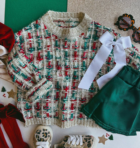 Youth Christmas Sweater/Skirt Set - LATE OCT ETA