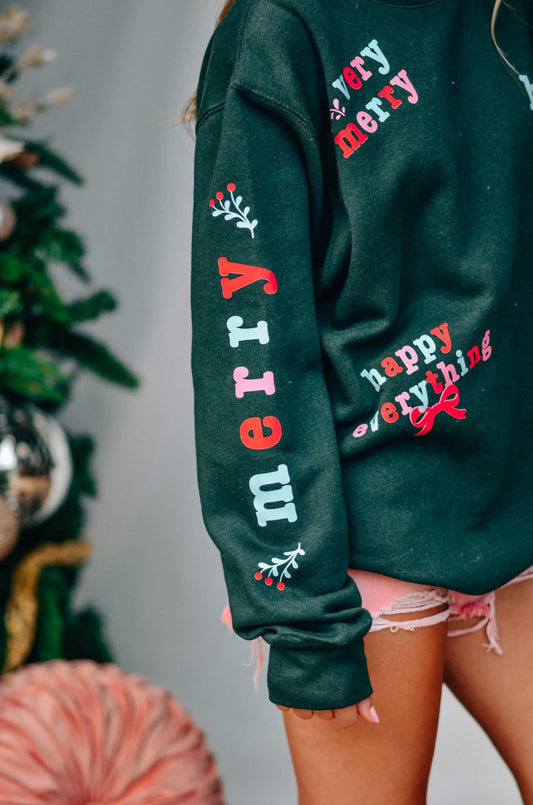 Merry Christmas Happy Everything Sweatshirt
