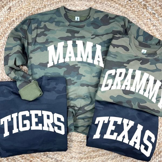 Custom Camo Sweatshirts - LATE OCT ETA