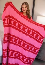 Jess Lea Pink Valentine Blanket - ETA MID JAN (PREOREDER)
