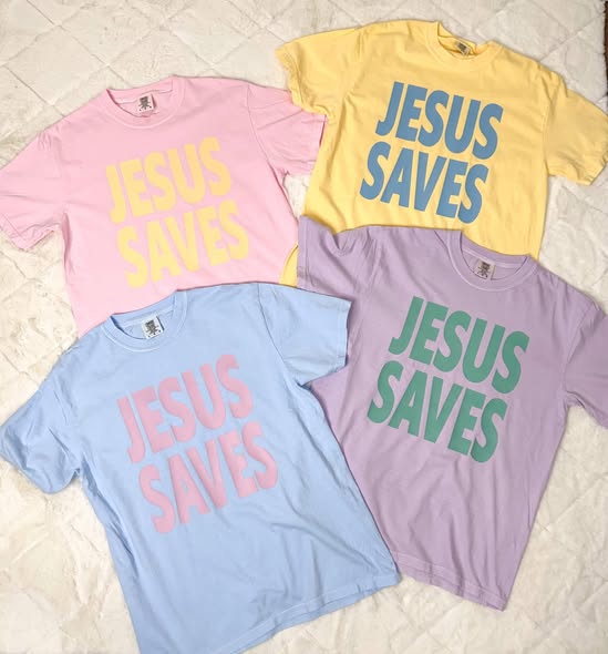 Jesus Saves Youth + Adult Tee - IN STOCK