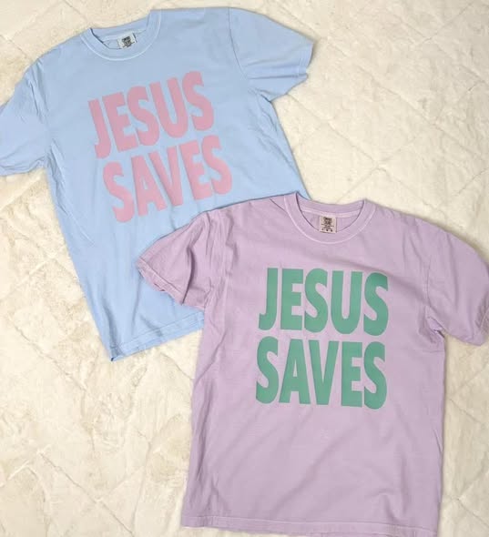 Jesus Saves Youth + Adult Tee - IN STOCK