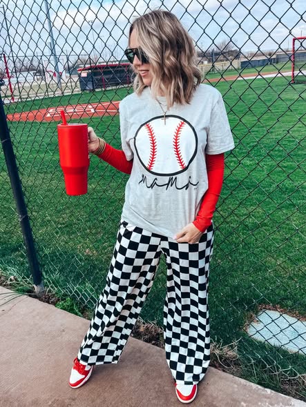 Heather Grey Baseball Mama Tee - EARLY APR ETA