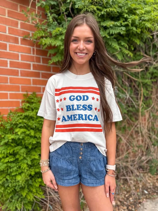 White God Bless America Tee - IN STOCK