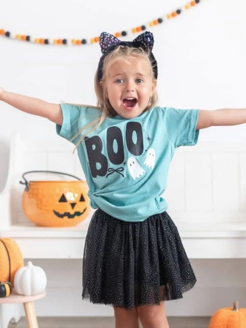 Youth Blue Boo + Ghost Tee - IN STOCK