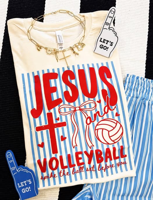 Jesus and Volleyball Tee - LATE JUL ETA (PREORDER)