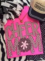 Cheer Mom Checkered Tee - MID AUG ETA (PREORDER)