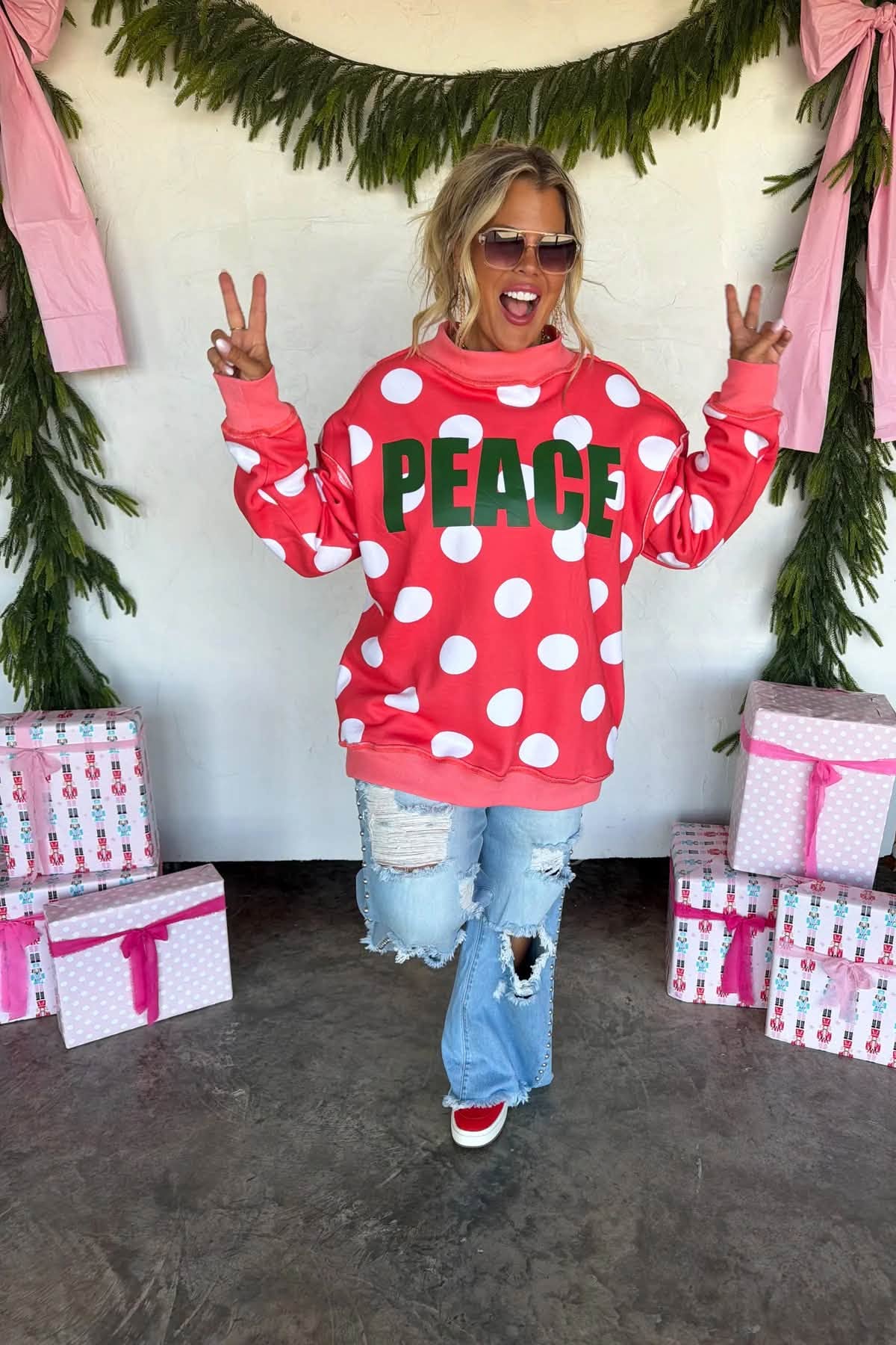 Blakeley Christmas Peace Mockneck - EARLY NOV ETA (PREORDER)