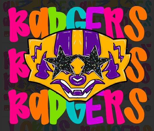 Badgers Neon Mascot Tee - 2.5 Week ETA