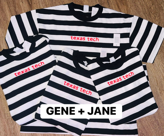 Texas Tech Stripe Tee - IN STOCK