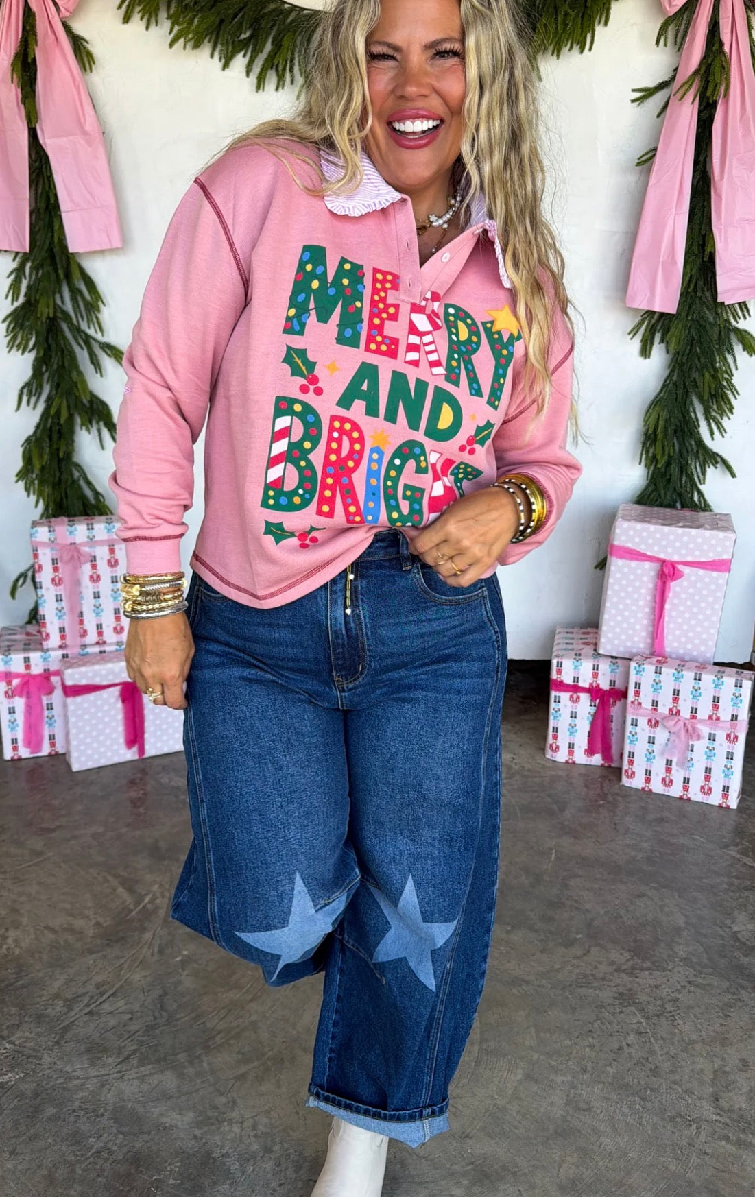 Blakeley Merry Bright Collared Top - MID NOV ETA (PREORDER)