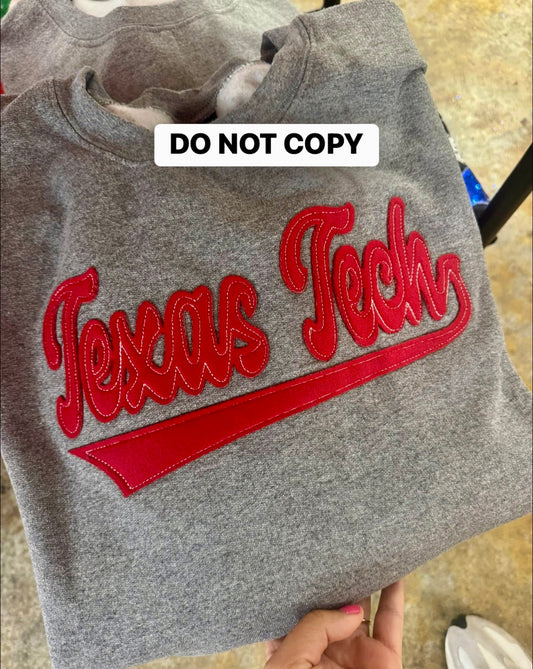 Tech Red Fleece on Graphite Sweatshirt - LATE SEP ETA