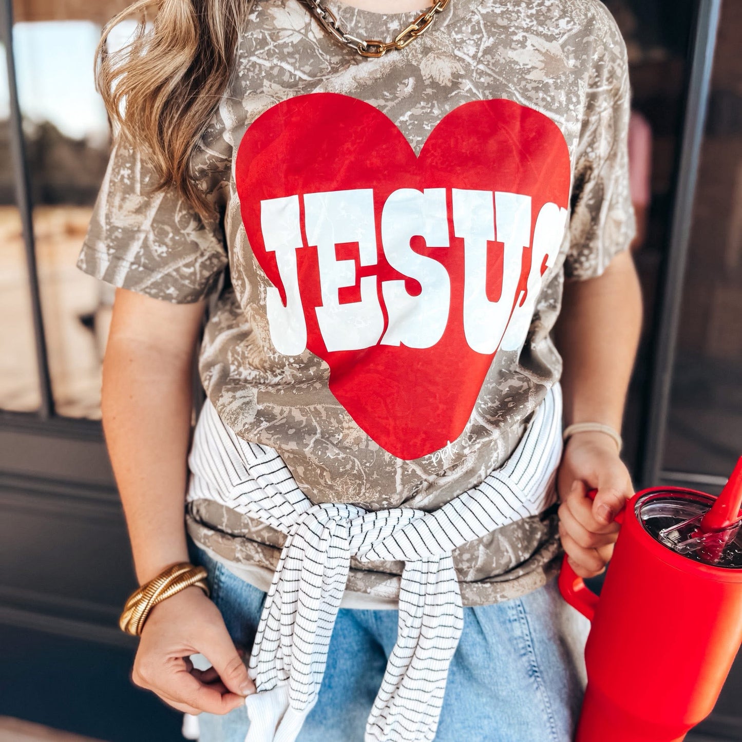 Jesus Heart Camo Tee - IN STOCK