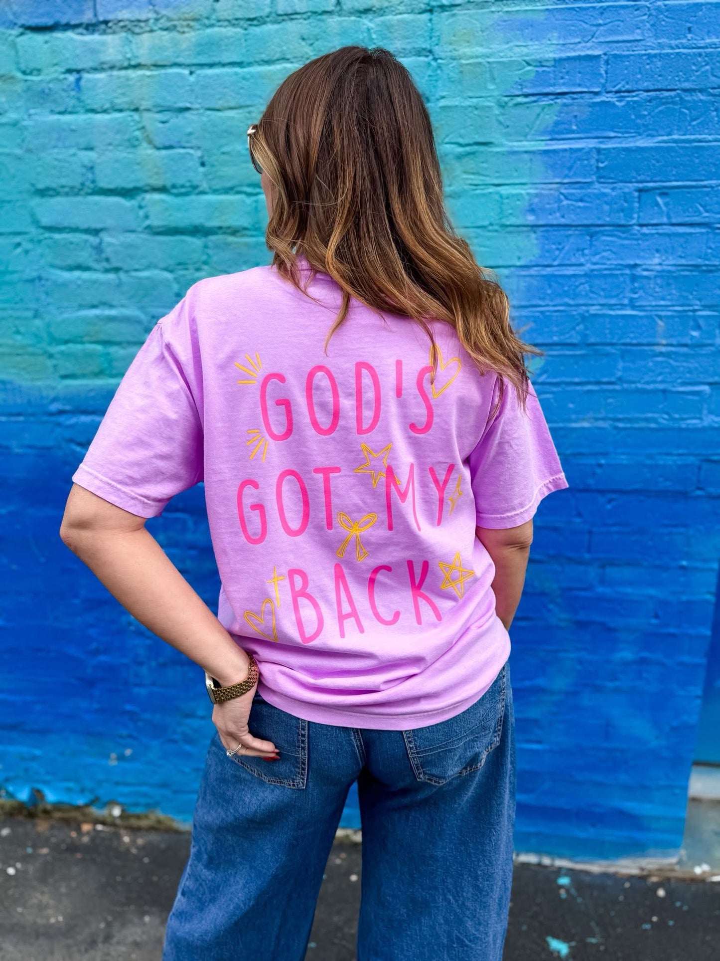 God's Got My Back Comfort Colors Tee - IN STOCK