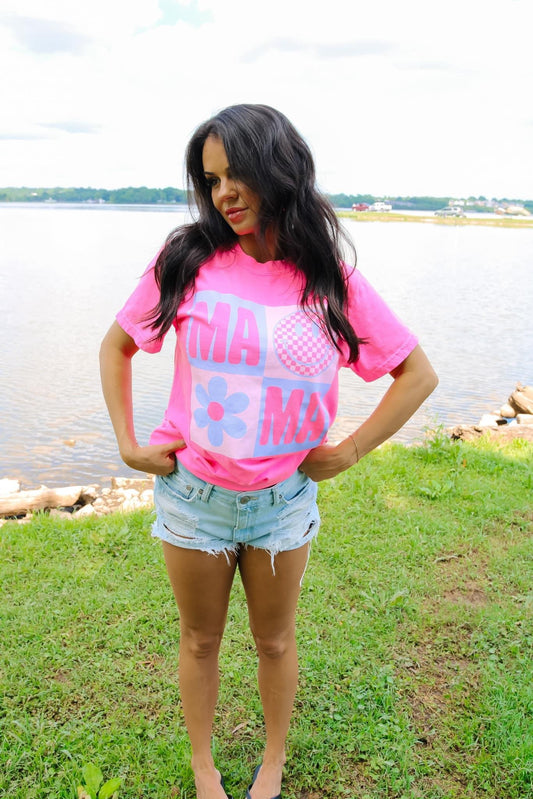 MAMA Boho Happy Floral Tee