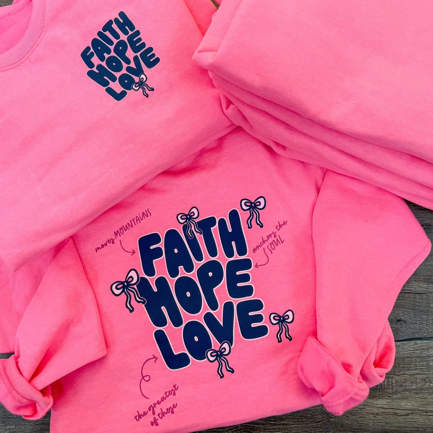 Faith Hope Love Tee (Front/Back Design)- Comfort Colors