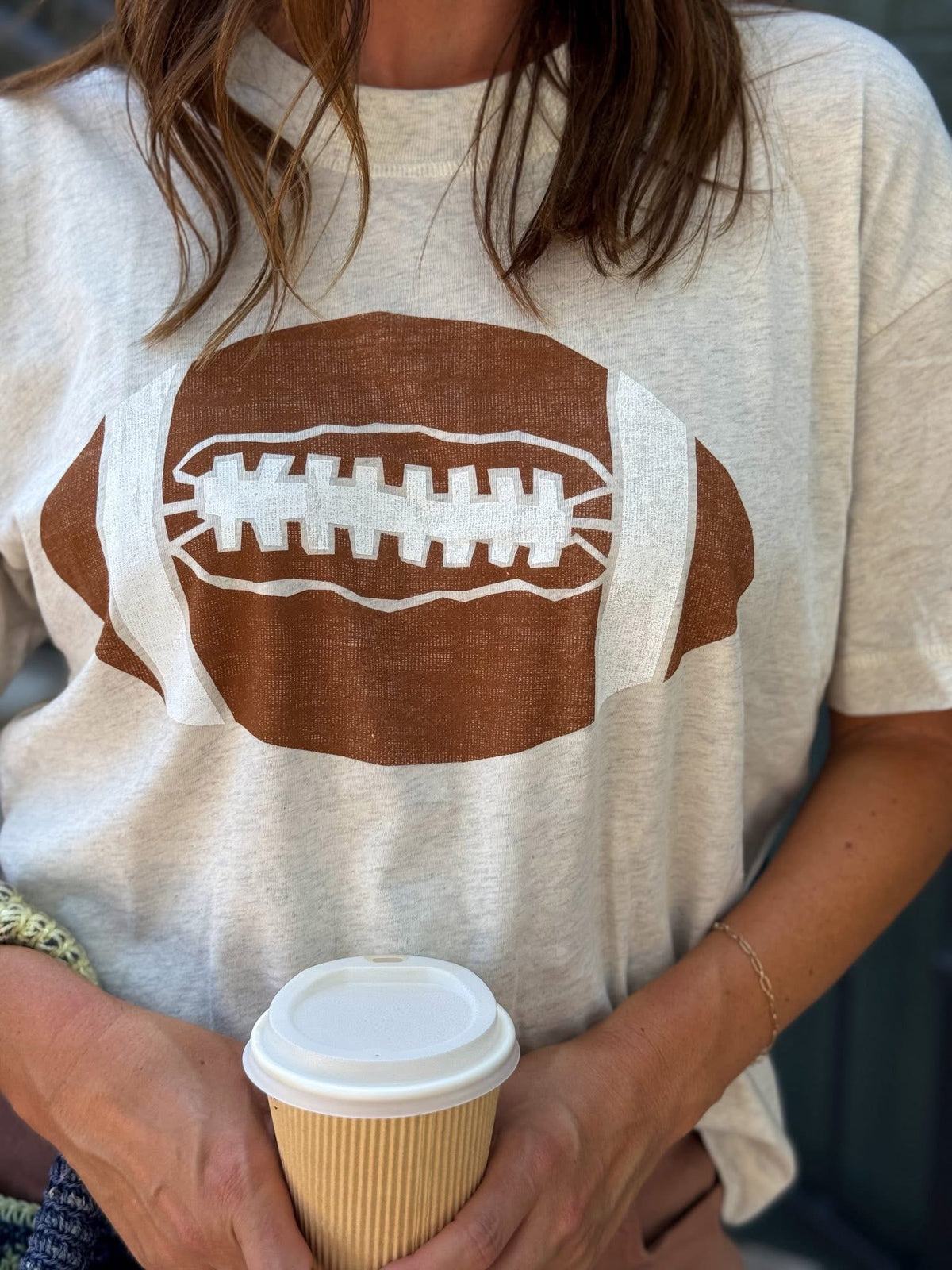Neutral Football Tee + Sweatshirt - IN STOCK