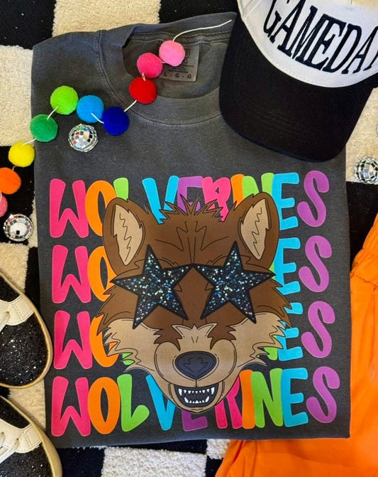 Wolverines Neon Mascot Tee - 2.5 Week ETA