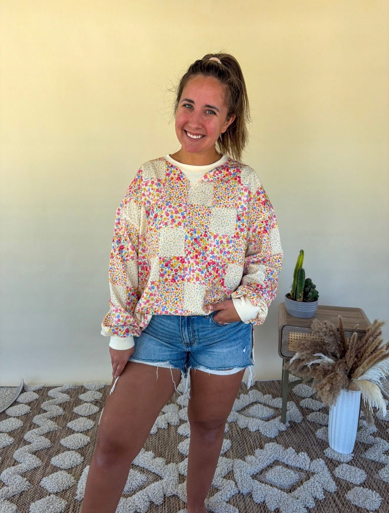 Floral Patchwork Top - IN STOCK
