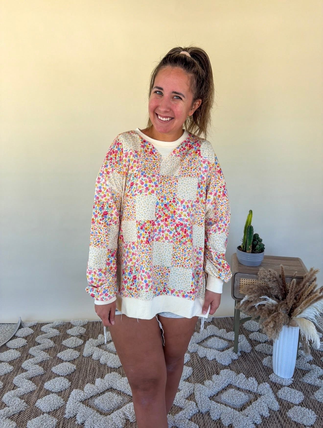 Floral Patchwork Top - IN STOCK