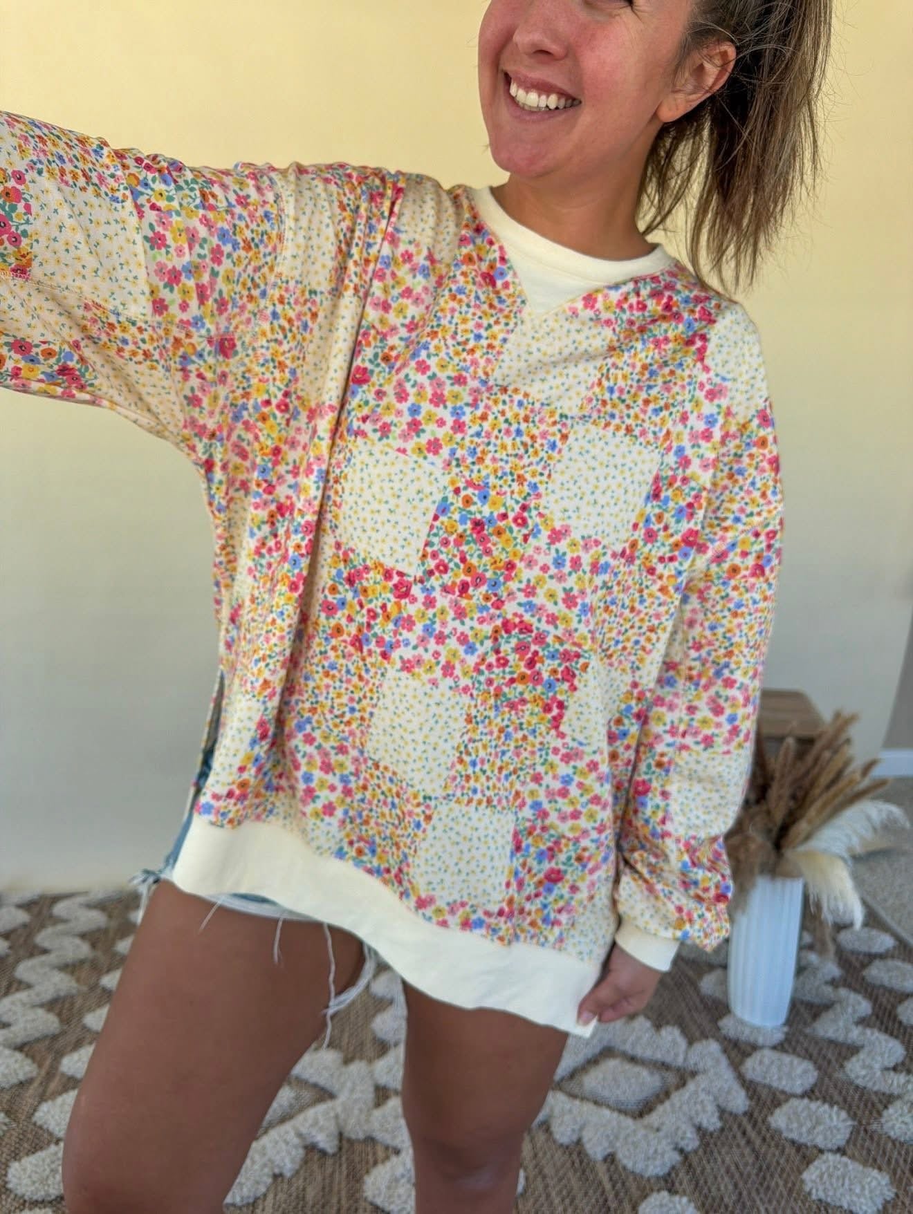 Floral Patchwork Top - IN STOCK
