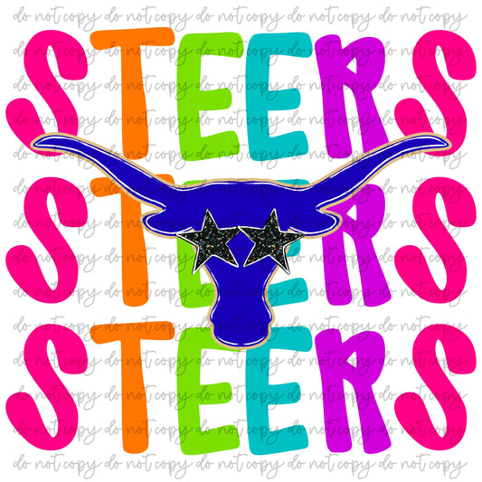 Steers Neon Mascot Tee - 2.5 Week ETA