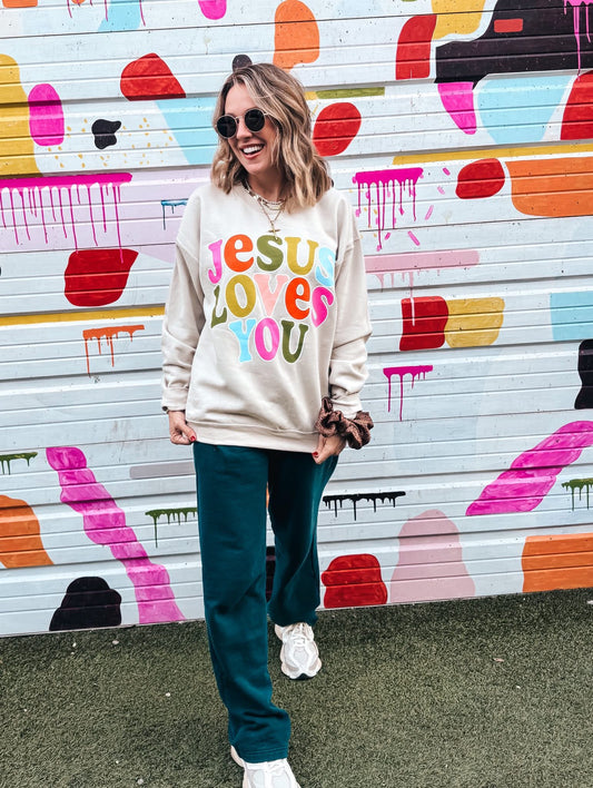 Jesus Loves You Sweatshirt - IN STOCK