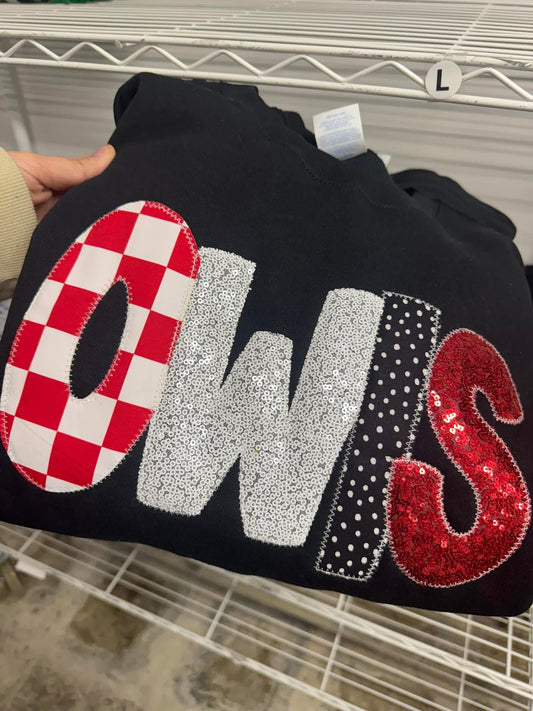 Owls Sweatshirt - Embroidery/Applique - LATE APRIL ETA